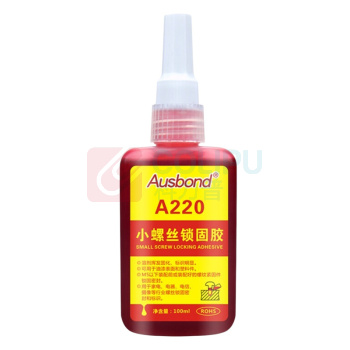 奥斯邦 小螺丝锁固胶 220 100ml (红色) 塑料螺纹胶水锣丝固定胶紧固防松动密封胶锁固剂螺钉标记标识