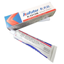 卡夫特 KAFUTER 阻燃型有机硅密封胶 电子固定胶元器件白胶 100g/支 K-5915W