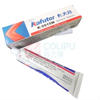 卡夫特 KAFUTER 阻燃型有机硅密封胶 电子固定胶元器件白胶 100g/支 K-5915W