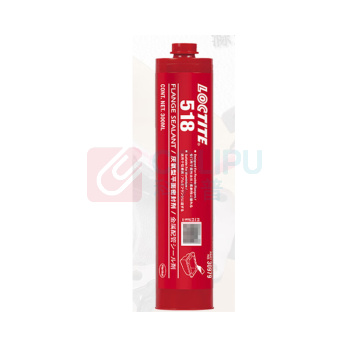 乐泰(loctite) 平面密封胶 518 平面密封胶 耐高温 1800 300 厌氧固化 24 高强度 518 -55℃~+150℃ 红色 300mL/支 支