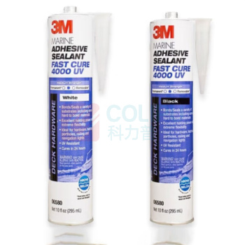3M 密封胶 玻璃胶 陶瓷结构粘接轮船汽车游艇防水耐腐蚀 4000UV 295ml (白色)