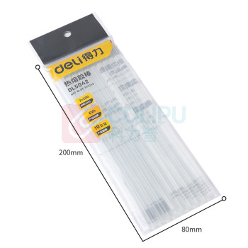 得力工具 热熔胶棒 DL5042 7mm*200mm (透明白) 10根/包 3包起订