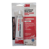 3M 防水密封胶 快干型白色聚氨酯胶 木材金属瓷砖玻璃塑料 免钉结构胶 5200FC 88ml/支