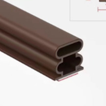 米乐奇 门缝密封条窗户密封胶条 6米工型10*10MM【防盗门用】 (棕色)