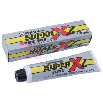 施敏打硬(CEMEDINE) Super XL No.8008 黑色 低粘度 170g 多用途弹性胶粘剂 日本原装进口