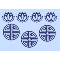 骏班 荷花水转印模型水贴 73539 亮蓝