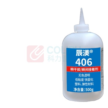 辰渼 透明强力胶水快干高粘度 406-1 500g