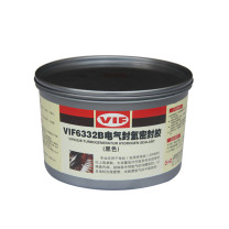 威伏 电气封氢密封膏 发电机封氢密封胶不固化柔性密封胶发电机端盖沟槽密封 6332B 2kg/罐 (黑色)