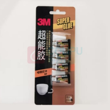 3M 超能胶玻璃胶水透明万能胶啫喱快干胶液体胶 0.7g/支 4支*2 