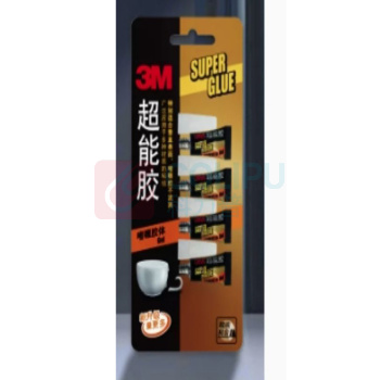 3M 超能胶玻璃胶水透明万能胶啫喱快干胶液体胶 0.7g/支 4支*2 