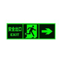 其实奇 自发光夜光荧光消防应急疏散安全出口指示示牌 QSQ-10025BS 12CM*33CM