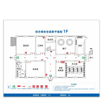其实奇 消防安全标识-消防疏散标识-消防疏散示意图-亚克力uv覆膜 QSQ-BS-TY-260222 300*500mm*1块