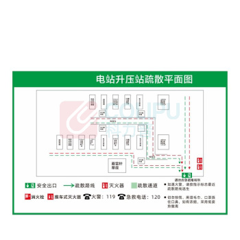 其实奇 消防安全标识-消防疏散标识-消防疏散示意图-亚克力uv覆膜 QSQ-BS-TY-260222 300*500mm*1块