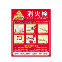 安赛瑞 消防警示贴 310918 长23.5cmx宽28cm 5张 灭火器使用方法 卡通