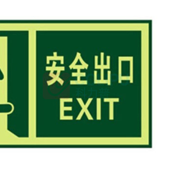 冰禹 夜光PVC安全出口警示墙贴 BYyq-121 QT1安全出口左