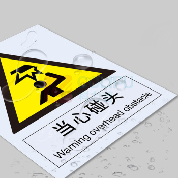 安赛瑞 警告类安全标识 30725 250×315mm 1张 当心碰头