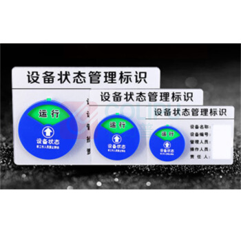 蓓尔蓝 设备状态管理标识牌 ZD12 3区A款30X20CM (白色)