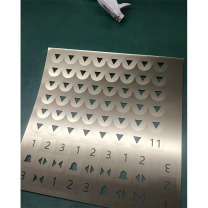 晶事达 标识牌 90×90mm 铝板镂空(1、2、3、4、5、6数字90*90镂空各两个,“排”90*90镂空四个)