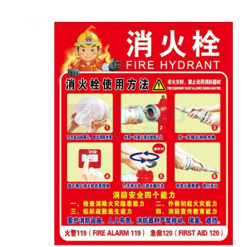 赫思迪格 (A红色消火栓)23.5×28.5cmPVC标志牌灭火器使用方法警示牌 JG-1464 100037231140 (A红色消火栓)23.5×28.5cmPVC标志牌灭火器使用方法警示牌