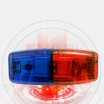 百舸 BAIGE 安防用LED红蓝爆闪警示灯执勤肩夹式肩灯夜跑信号灯肩闪灯 7.5*3.5*2.7CM