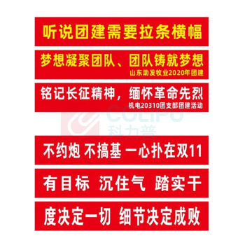 千禾 条幅横幅竖幅宣传标语定制红底白字 100*70cm