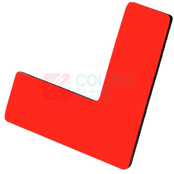 鸿朔 不锈钢定位贴 150*150*50cm (红色)