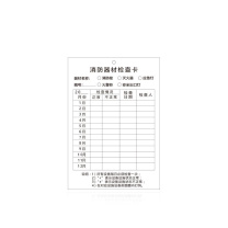 其实奇 消防器材检查卡 QSQ-BS-TY-047 铜版纸-80*115