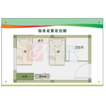 其实奇 亚克力定制定位图 30*20cm 丝印/UV打印背胶/强力背胶