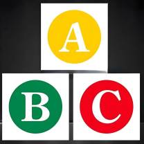 其实奇 ABC相位标识 300mm*300mm 材质:铝板