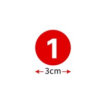 智探政物 防水PVC数字号码贴数字贴纸 1H01049 3cm 1--20超小号