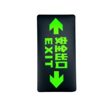 智探政物 夜光地贴荧光消防安全通道地贴应急疏散反光提示牌 安全出口 上下双向 15*30cm