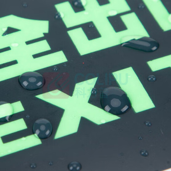 智探政物 夜光地贴荧光消防安全通道地贴应急疏散反光提示牌 参观通道 左转 15*30cm