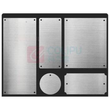 晶事达 定制标识牌 150×100×0.6mm 201不锈钢 (蓝底白字) 双面印制打孔可装