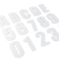 嘉辽 电力安全标识牌 字母标识 反光材料 BSFY0096 字高152.4mm (白色) 5组/包,A-Z/组