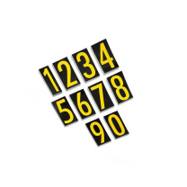 嘉辽 电力安全标识牌 磁性数字标识,黑底黄字自粘性磁性材料 BSFY0080 100*80MM 0-9/组,5组/包