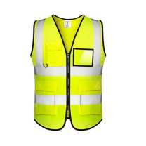 OIMG 反光背心 XGG-2 XL 10件/组 (荧光黄) 反光衣服骑行交通施工环卫反光马甲