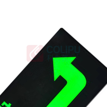罗德力 PVC荧光标识夜光地贴墙贴 145*295mm 安全通道向左 (黑绿色) 50张/组