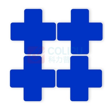 格远 物品四角定位贴 3*1cm (蓝色)
