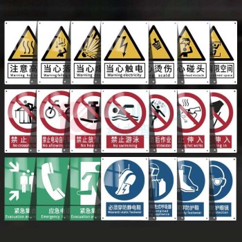 豪思克普 标识牌 必须戴防毒面具 Wear respiratory protection 300*400mm PVC板1mm厚UV背胶
