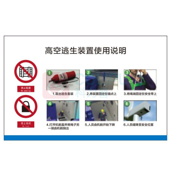其实奇 风机标识-高空逃生装置使用说明 TY260198