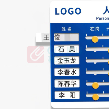 千禾 亚克力UV高清激光雕刻人员去向牌 qh20231114001 240*220mm 含内容设计