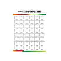 晗畅 特种作业操作证信息公开栏(含卡槽) 900*1250mm 含亚克力卡槽+证件信息(内容可定制)