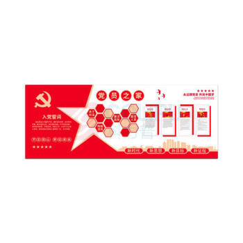 其实奇 党建文化墙(内容可定制) PVC50003000QHD10 5m*3m*8mm PVC附UV画面含设计排版