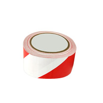 罗德力 PVC标识5S定位警示胶带 80mm*33m (红白)