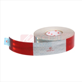 3M PVC 警示反光晶格条 5cm (红白相间) 车身用