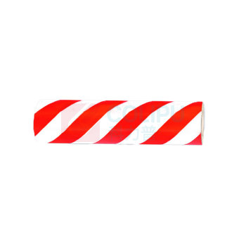 罗德力 反光警示胶带地标帖 宽80cm*长45.7m 红白斜纹 (红白色)