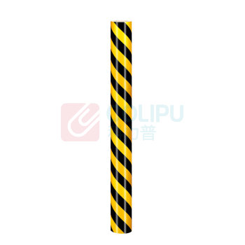 罗德力 反光警示胶带地标帖 宽124cm*长45.7m 黄黑斜纹 (黄黑色)