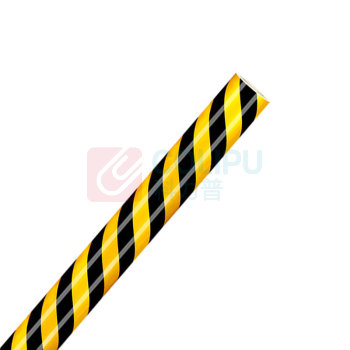 罗德力 反光警示胶带地标帖 宽124cm*长45.7m 黄黑斜纹 (黄黑色)