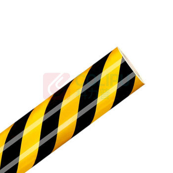 罗德力 反光警示胶带地标帖 宽60cm*长45.7m 黄黑斜纹 (黄黑色)