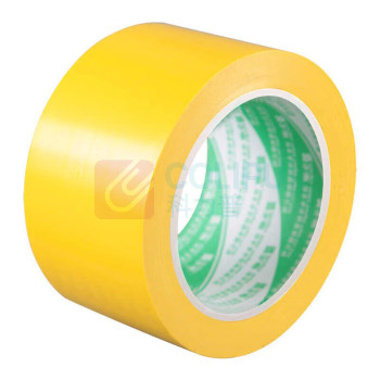 迅爵 车间划线安全标识胶带PVC斑马线警示胶带 48mm*16y (黄色)